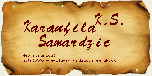 Karanfila Samardžić vizit kartica